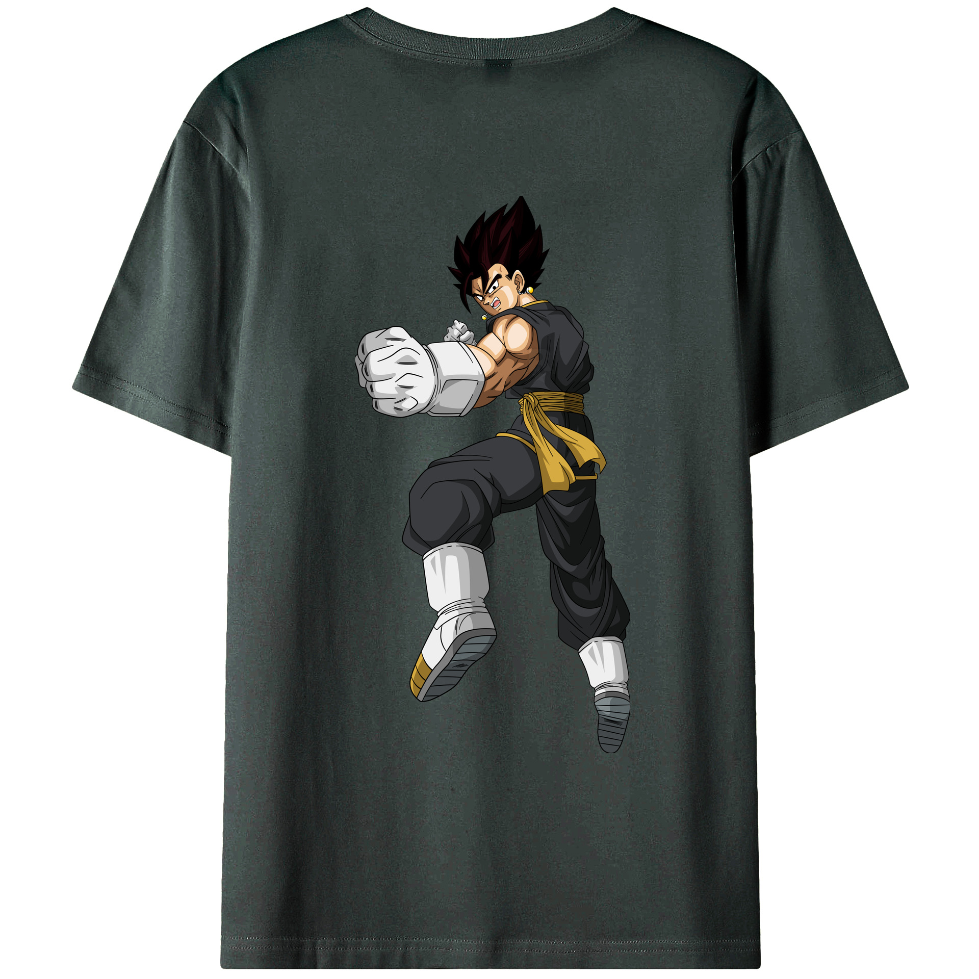 （画像用） ドラゴンボール ベジット DRAGON BALL Vegetto 綿100％ メンズ半袖Tシャツ（バックプリント） 通気性